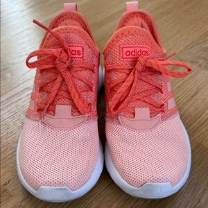 Adidas Coral and White Lite Racer RBN Running Shoes